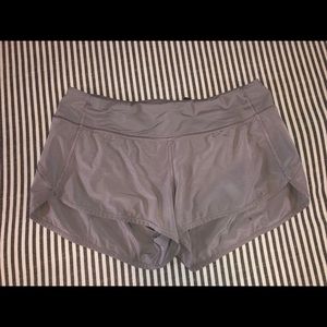 Grey Lululemon Speed Up Shorts